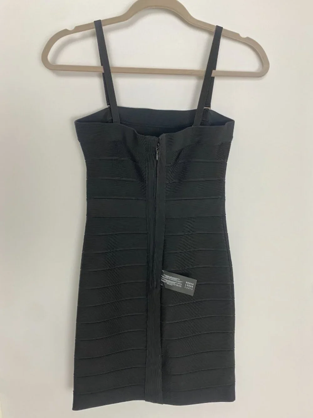 Herve Leger Black Strapless Bodycon Dress | Detachable Straps | NWT - Picture 6 of 10